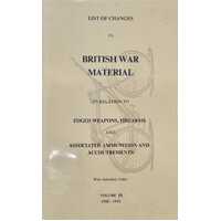 List of Changes in British War Material. Vol III