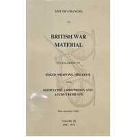 List of Changes in British War Material. Vol III