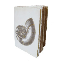Nautile Parchment Paper Notebook with Shell Engraving