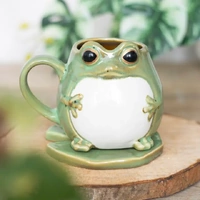 Frog Mug with Lily Pad Coaster