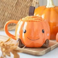 Cute Pumpkin Mug and Socks Set