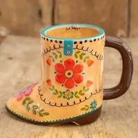 Folk Art Boot Mug