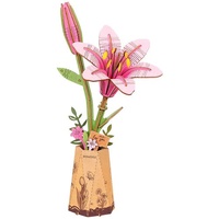 Pink Lily Wooden Bloom Craft