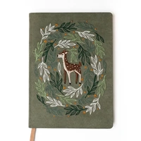 Deer Embroidered Journal Notebook