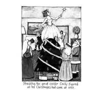 Cecily Christmas Conifer Teatowel