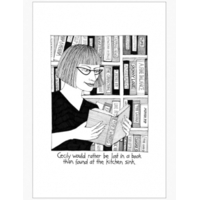 Lost in a Book Cecily TeaTowel: