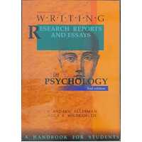 Writing Research Reports and Essays in Psychology