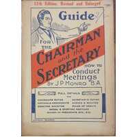 Guide for the Chairman and the Secretary: How to conduct meetings