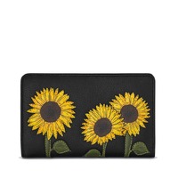 Flap Over Zip Around Purse – Sunflowers
