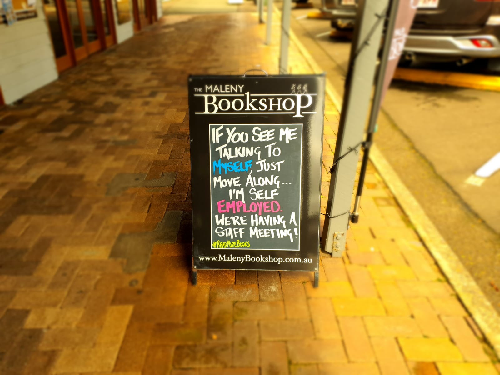 Staff Meeting (A-frame Quote)